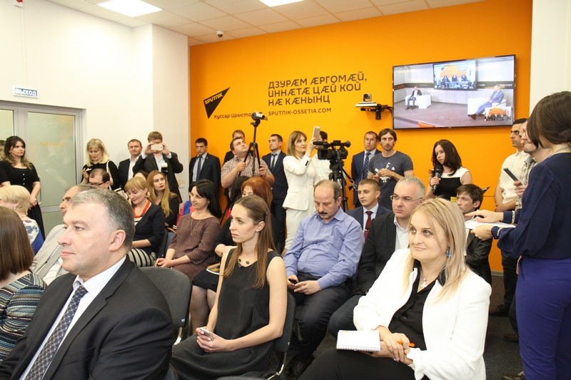7. Церемония открытия мультимедийного центра Sputnik в Цхинвале