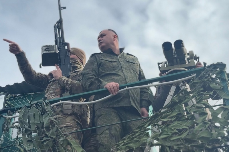 Screenshot. Алан Гаглоев проверил ремонт дороги в селе Уиста (Цнелис) Знаурского района